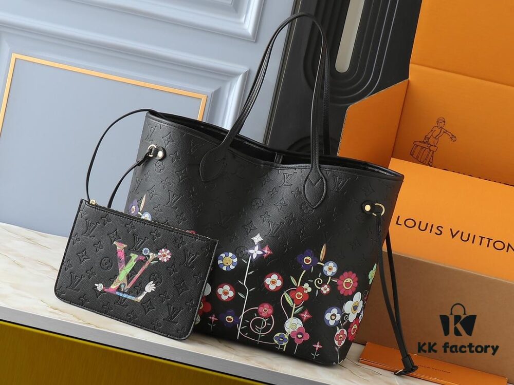 69303970f09edb6de4c4cfbd Upgraded Original M13675 M13271 M40995 This Medium Neverfull Bag from the Louis Vuitton x Takashi Murakami Re-Edition Collection