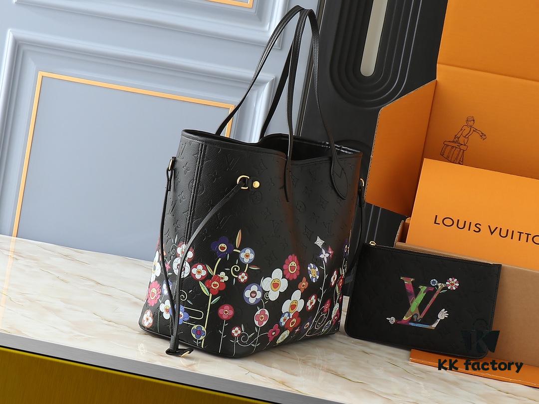 69303970f09edb6de4c4cfbf Upgraded Original M13675 M13271 M40995 This Medium Neverfull Bag from the Louis Vuitton x Takashi Murakami Re-Edition Collection