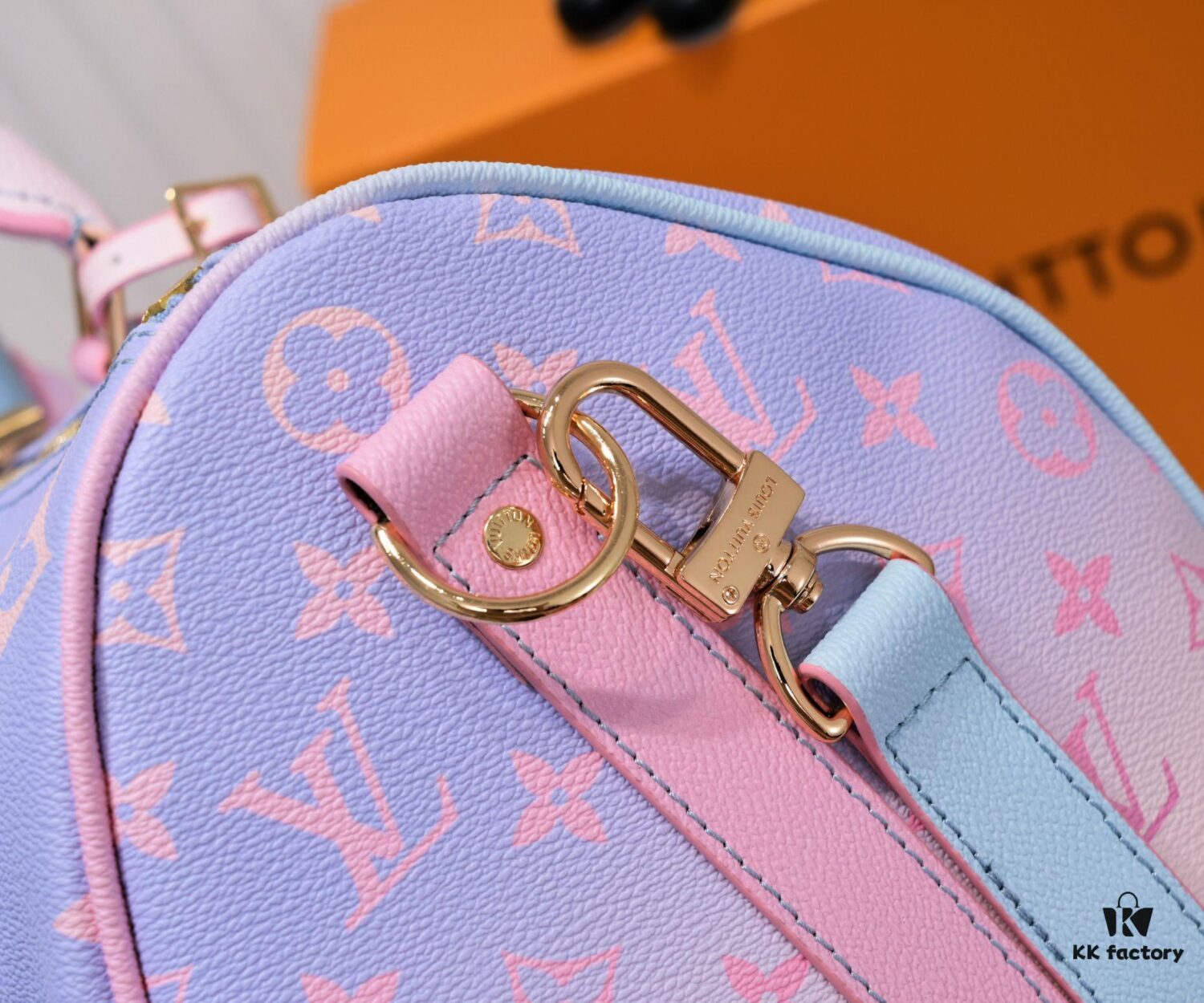 Louis Vuitton Classic Keepall 45 Travel Bag in Soft Pink Tones