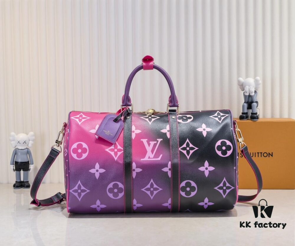 693039e2f09edb6de4c4d036 Louis Vuitton Classic Keepall 45 Travel Bag in Soft Pink Tones