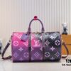 693039e2f09edb6de4c4d036 Louis Vuitton Classic Keepall 45 Travel Bag in Soft Pink Tones