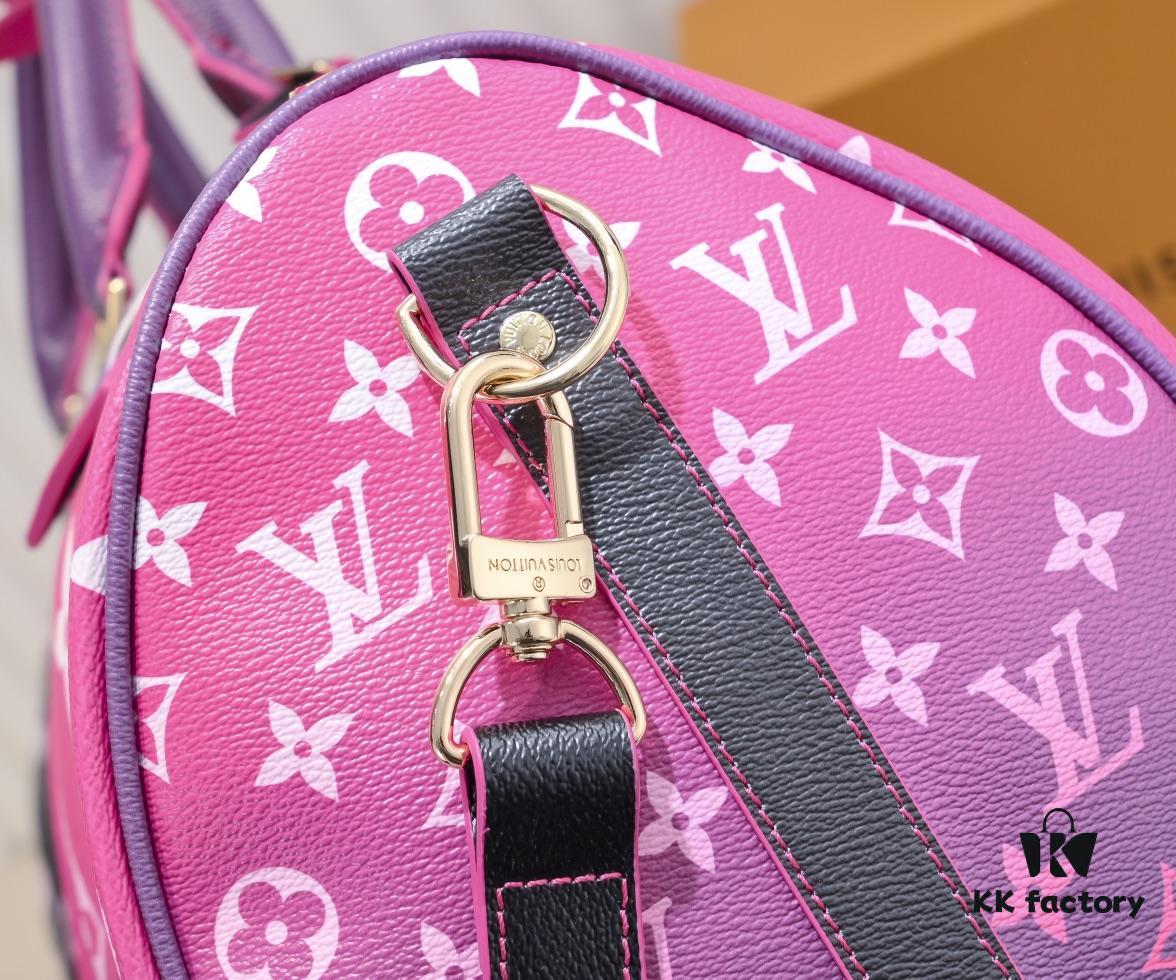 693039e9f09edb6de4c4d03b Louis Vuitton Classic Keepall 45 Travel Bag in Soft Pink Tones