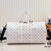 693039eef09edb6de4c4d03f Exclusive Real Photo M24953 41416 New Version Louis Vuitton Classic Keepall Travel Bag in Monogram Shadow Leather