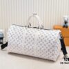 693039eff09edb6de4c4d040 Exclusive Real Photo M24953 41416 New Version Louis Vuitton Classic Keepall Travel Bag in Monogram Shadow Leather