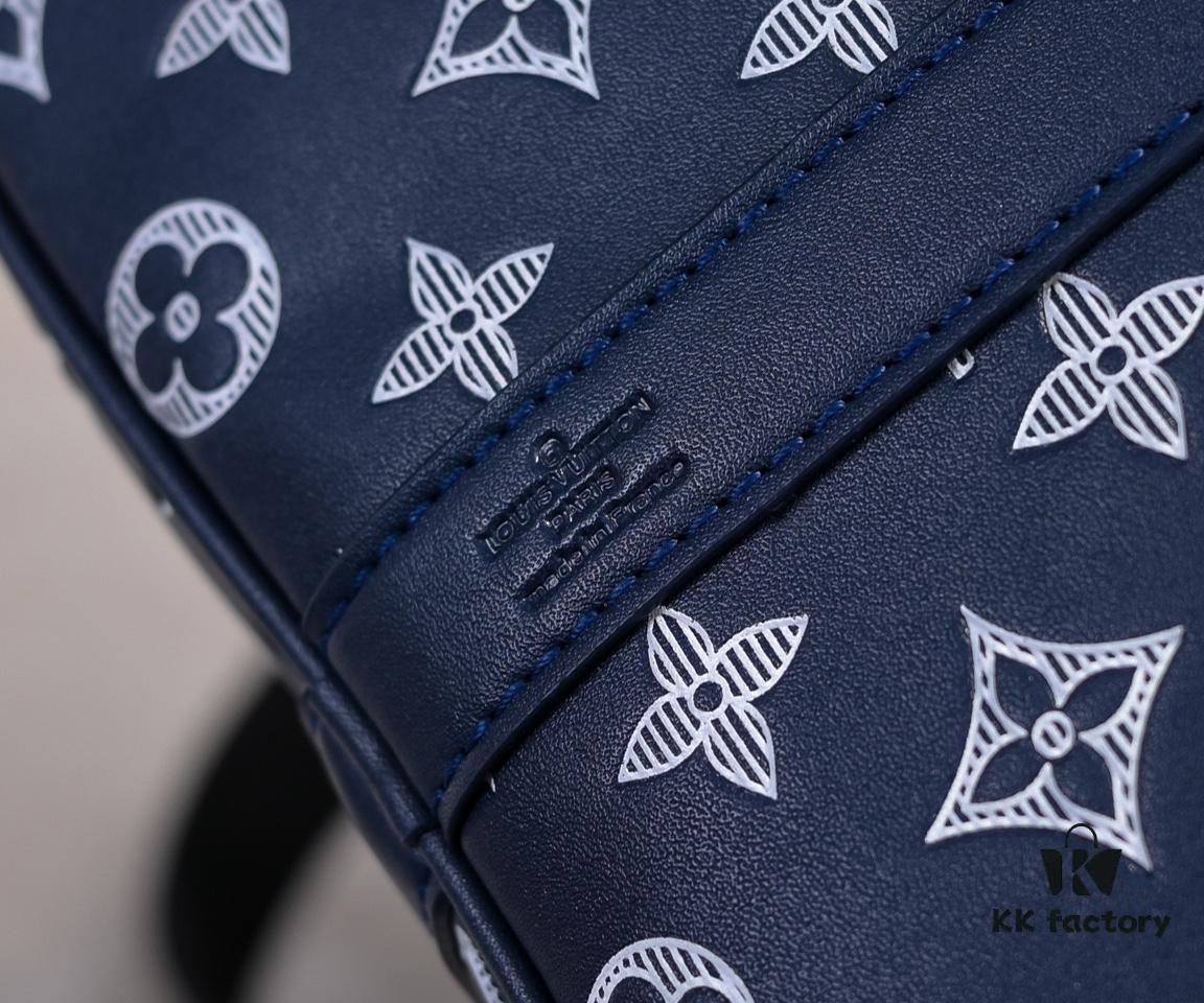 Exclusive Real Shot M24953 New Version Louis Vuitton Classic Keepall Travel Bag Embracing the Modern Edge of Monogram Shadow Leather