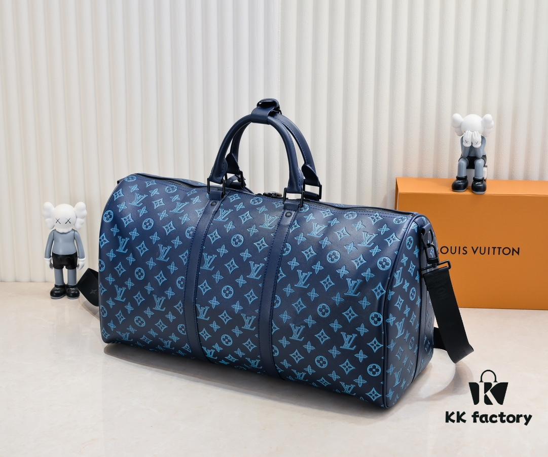 69303a04f09edb6de4c4d052 Exclusive Real Shot M24953 41416 New Version Louis Vuitton Classic Keepall Travel Bag Release Monogram Shadow Leather's Modern Flair