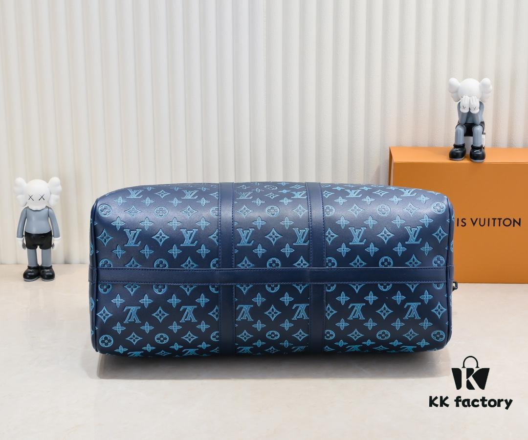 69303a09f09edb6de4c4d053 Exclusive Real Shot M24953 41416 New Version Louis Vuitton Classic Keepall Travel Bag Release Monogram Shadow Leather's Modern Flair