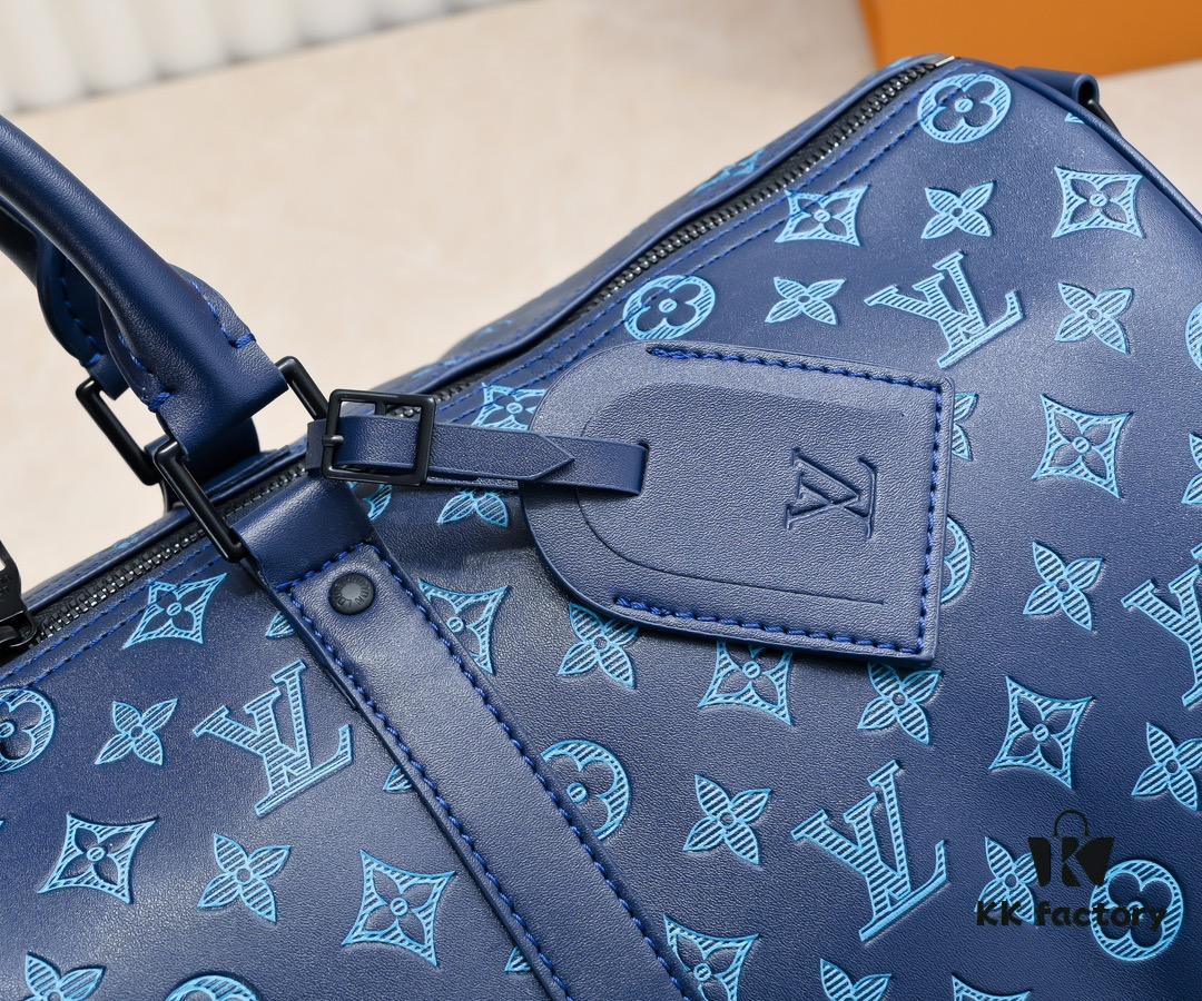 69303a09f09edb6de4c4d054 Exclusive Real Shot M24953 41416 New Version Louis Vuitton Classic Keepall Travel Bag Release Monogram Shadow Leather's Modern Flair