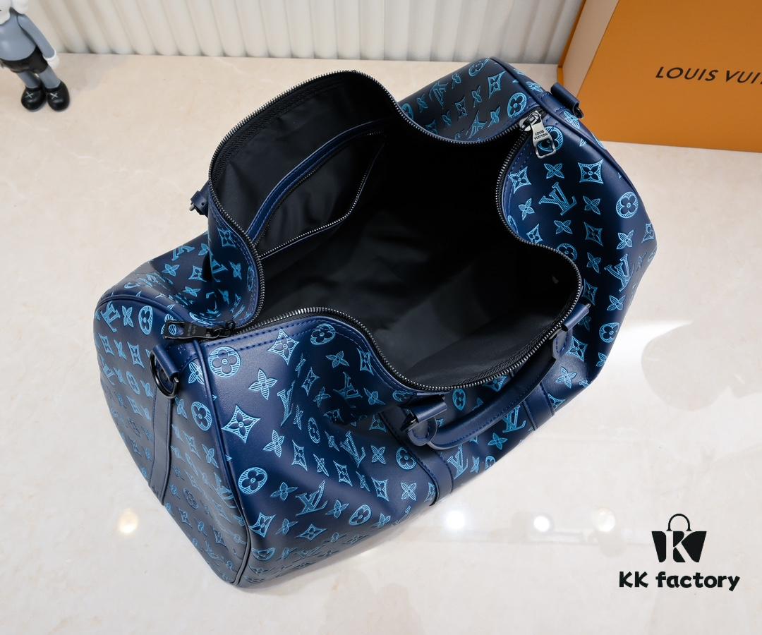 69303a15f09edb6de4c4d05a Exclusive Real Shot M24953 41416 New Version Louis Vuitton Classic Keepall Travel Bag Release Monogram Shadow Leather's Modern Flair