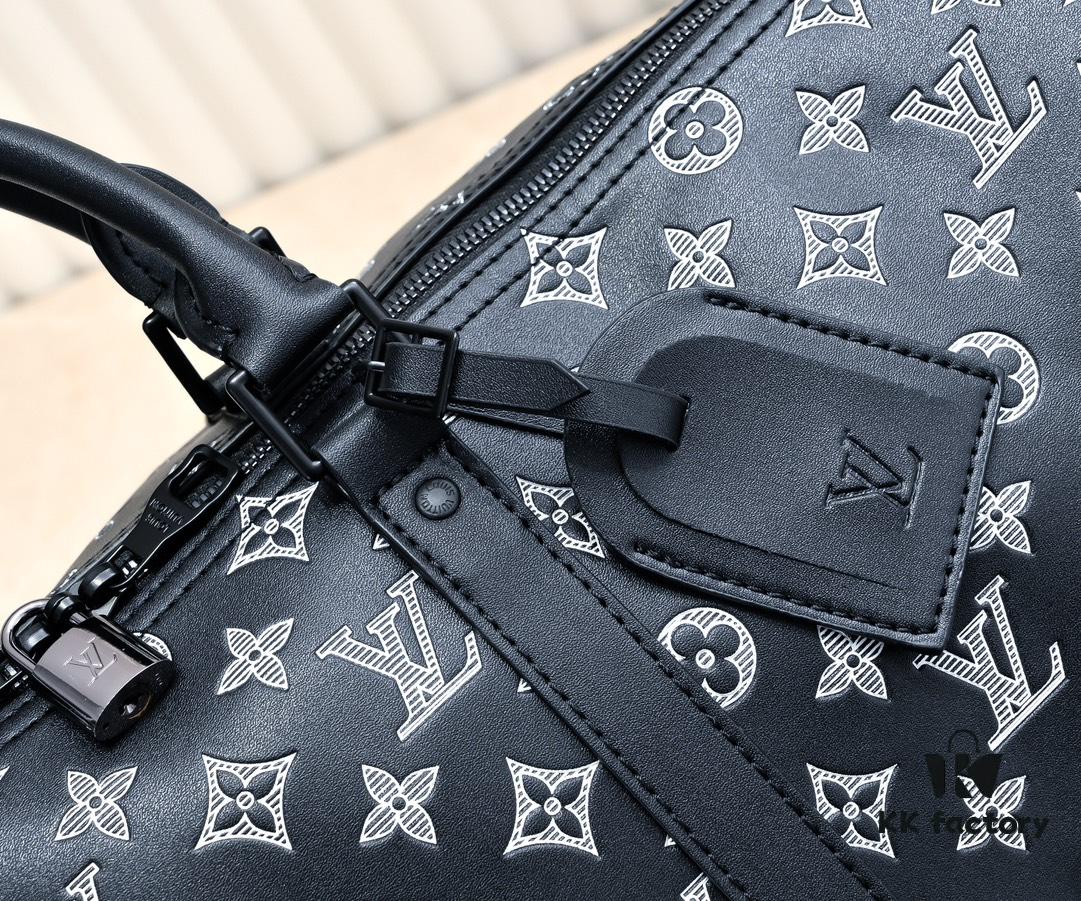 69303a1af09edb6de4c4d05e Exclusive In-Stock M24953 41416 New Version Louis Vuitton Classic Keepall Travel Bag Unveils Modern Charm of Monogram Shadow Leather