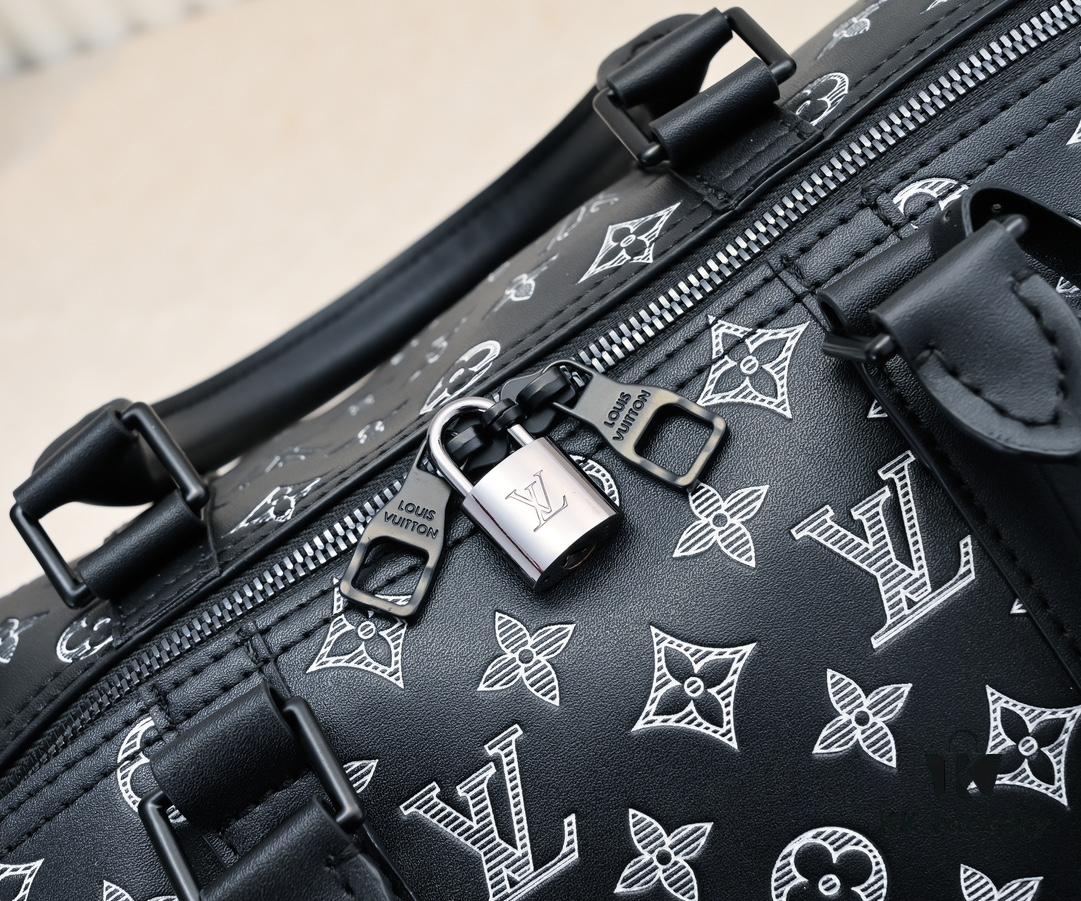 69303a1cf09edb6de4c4d05f Exclusive In-Stock M24953 41416 New Version Louis Vuitton Classic Keepall Travel Bag Unveils Modern Charm of Monogram Shadow Leather