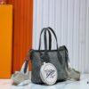 69303a20f09edb6de4c4d063 M46705 NEVERFULL BB Handbag in Denim with Embossed Neverfull Motif