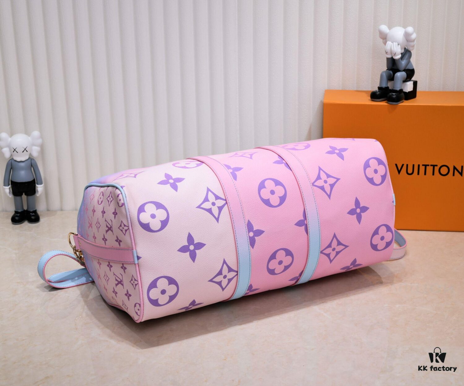 Louis Vuitton Classic Keepall 45 Travel Bag in Soft Pink Tones