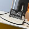 Upgraded Original M21462 M86286 Black Denim Petite Malle Handbag