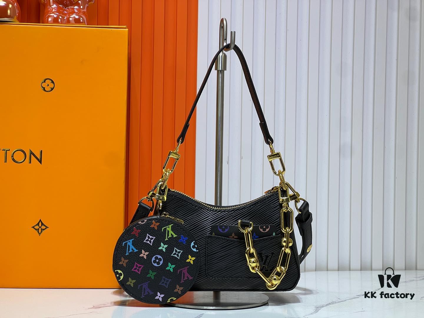 69303a62f09edb6de4c4d0a7 M13099 Marellini Handbag crafted from textured Epi leather with a compact silhouette and ample space for daily essentials like a smartphone