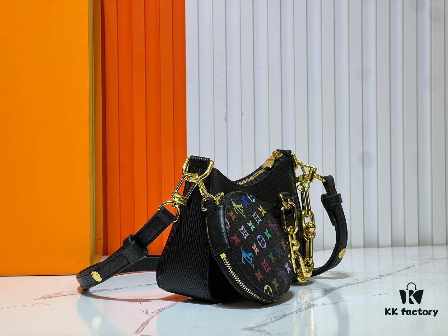 69303a62f09edb6de4c4d0a8 M13099 Marellini Handbag crafted from textured Epi leather with a compact silhouette and ample space for daily essentials like a smartphone