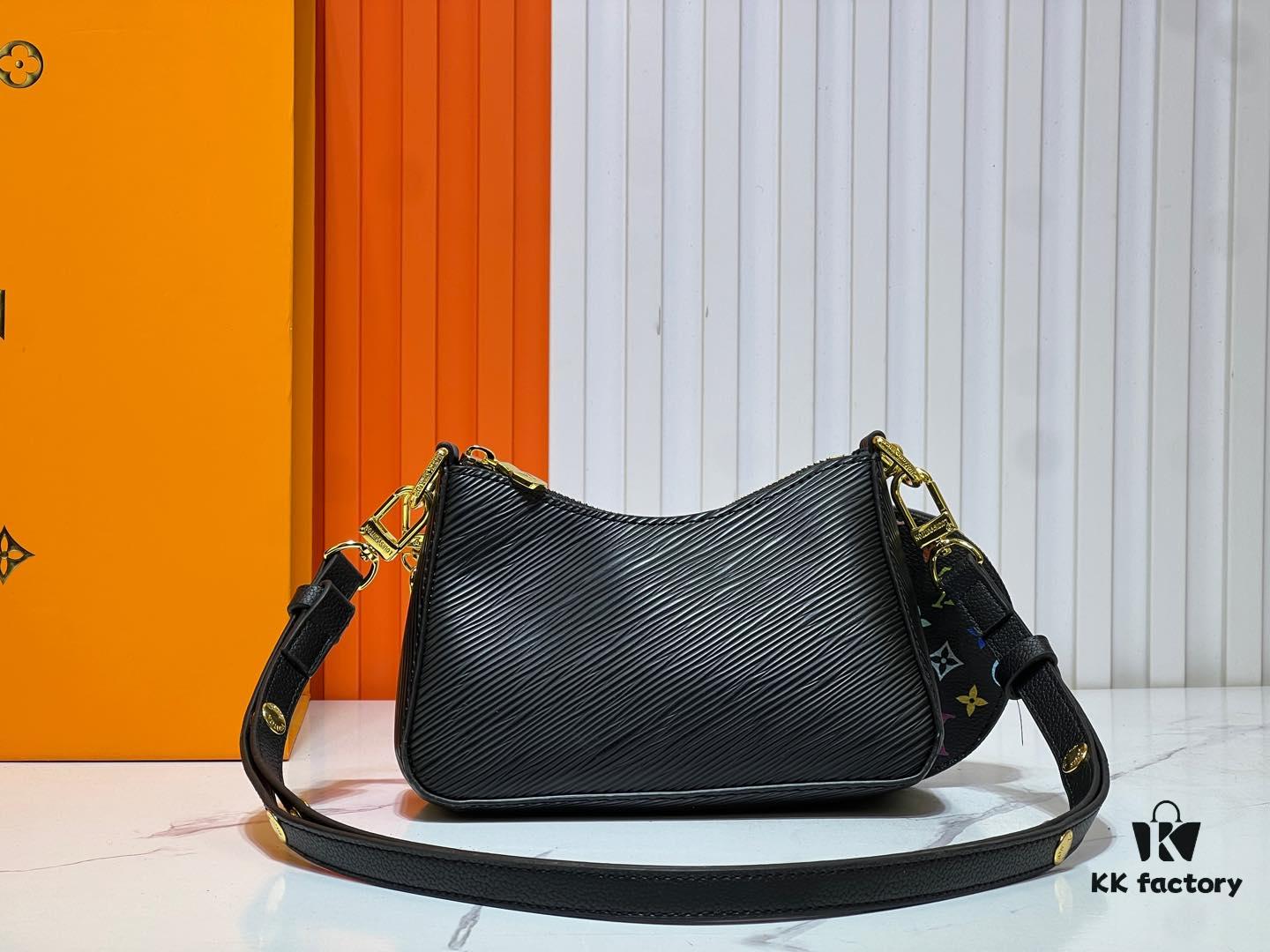 69303a65f09edb6de4c4d0ac M13099 Marellini Handbag crafted from textured Epi leather with a compact silhouette and ample space for daily essentials like a smartphone
