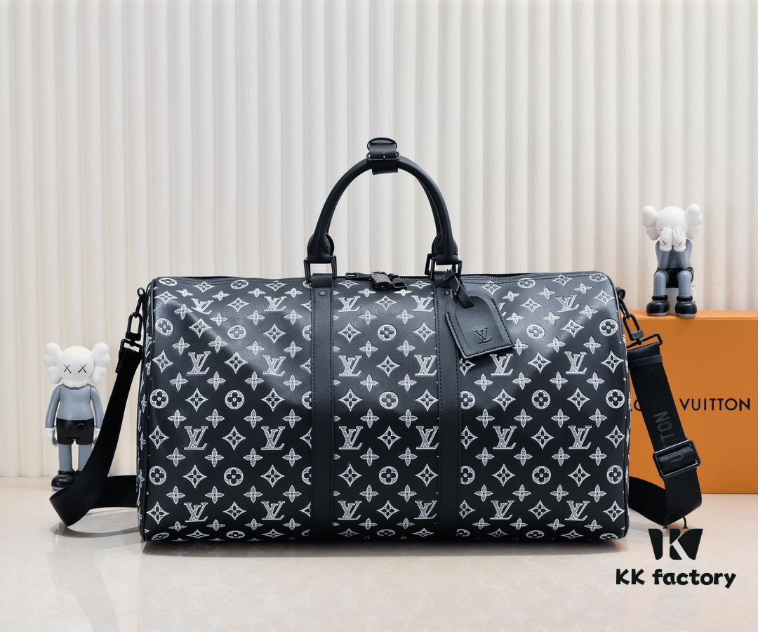 69303a68f09edb6de4c4d0b1 Exclusive In-Stock M24953 41416 New Version Louis Vuitton Classic Keepall Travel Bag Unveils Modern Charm of Monogram Shadow Leather