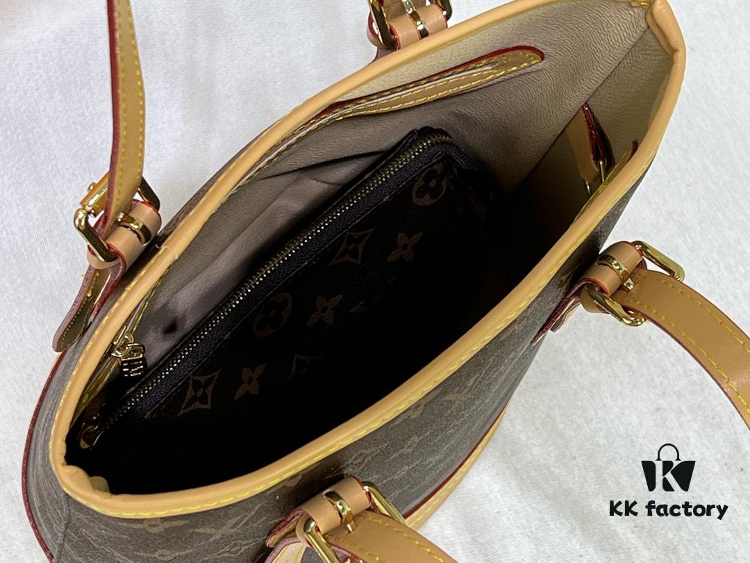 69303af9f09edb6de4c4d188 Vintage Yellow Skin High-Quality Original Style Louis Vuitton LV New Women's Shoulder Bag, Drum Bag M42238, Mother-and-Child Bag Design, Practical and Premium Craftsmanship, 23*26*16cm