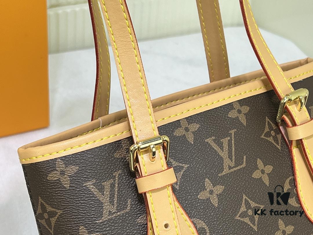 69303afbf09edb6de4c4d18a Vintage Yellow Skin High-Quality Original Style Louis Vuitton LV New Women's Shoulder Bag, Drum Bag M42238, Mother-and-Child Bag Design, Practical and Premium Craftsmanship, 23*26*16cm
