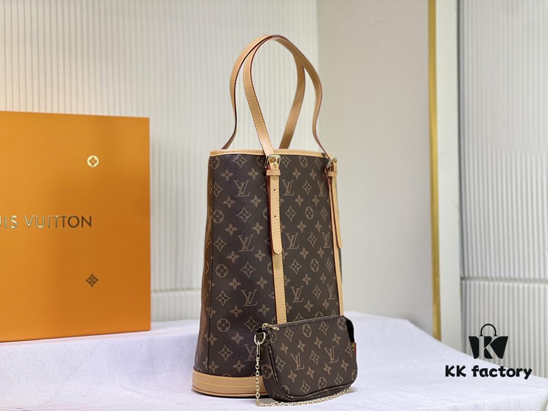 69303afef09edb6de4c4d190 Vintage Crocodile Pattern Wax Leather 🔥 M42236 Large Size Authentic Item High-End Quality Highly Acclaimed Mother-and-Child Bag Extremely Practical Louis Vuitton Matched Interior Original Order Version Louis Vuitton LV New Women's Shoulder Bag Round Barrel Bag
