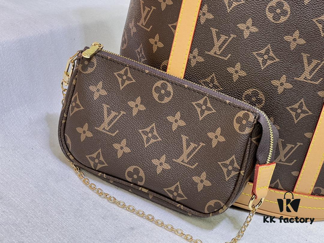 69303b08f09edb6de4c4d19e Vintage Crocodile Pattern Wax Leather 🔥 M42236 Large Size Authentic Item High-End Quality Highly Acclaimed Mother-and-Child Bag Extremely Practical Louis Vuitton Matched Interior Original Order Version Louis Vuitton LV New Women's Shoulder Bag Round Barrel Bag