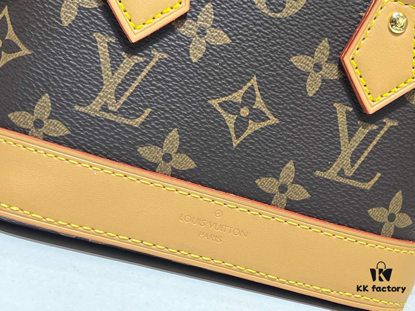 69303b15f09edb6de4c4d1b2 Upgraded Original 【Louis Vuitton Alma Nano Shell Handbag】M82717 Monogram Coffee Check Mini Shell Bag Series