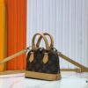 69303b17f09edb6de4c4d1b6 Upgraded Original 【Louis Vuitton Alma Nano Shell Handbag】M82717 Monogram Coffee Check Mini Shell Bag Series