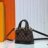 69303b1bf09edb6de4c4d1bd Upgraded Original 【Louis Vuitton Alma Nano Shell Handbag】M82717 Monogram Coffee Check Mini Shell Bag Series