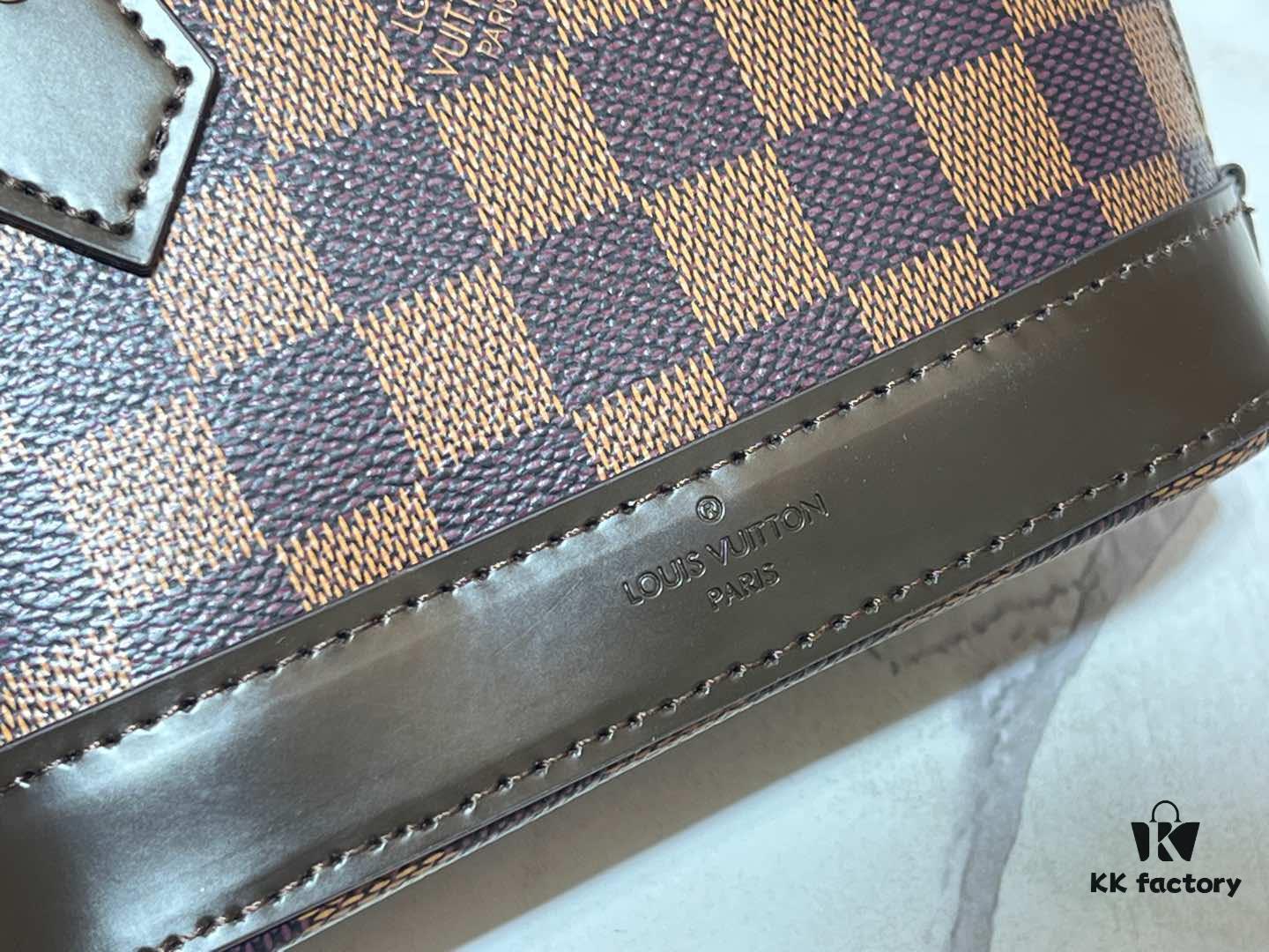 69303b1ef09edb6de4c4d1c4 Upgraded Original 【Louis Vuitton Alma Nano Shell Handbag】M82717 Monogram Coffee Check Mini Shell Bag Series