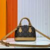 69303b22f09edb6de4c4d1c9 Upgraded Original 【Louis Vuitton Alma Nano Shell Handbag】M82717 Monogram Coffee Check Mini Shell Bag Series