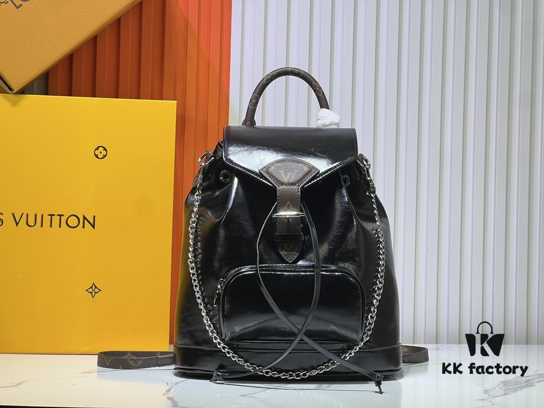 69303b25f09edb6de4c4d1cf M12587 M11119 M111118 Small Montsouris Backpack in Shiny Lambskin with Monogram Details