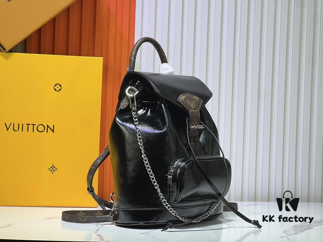 69303b27f09edb6de4c4d1d1 M12587 M11119 M111118 Small Montsouris Backpack in Shiny Lambskin with Monogram Details
