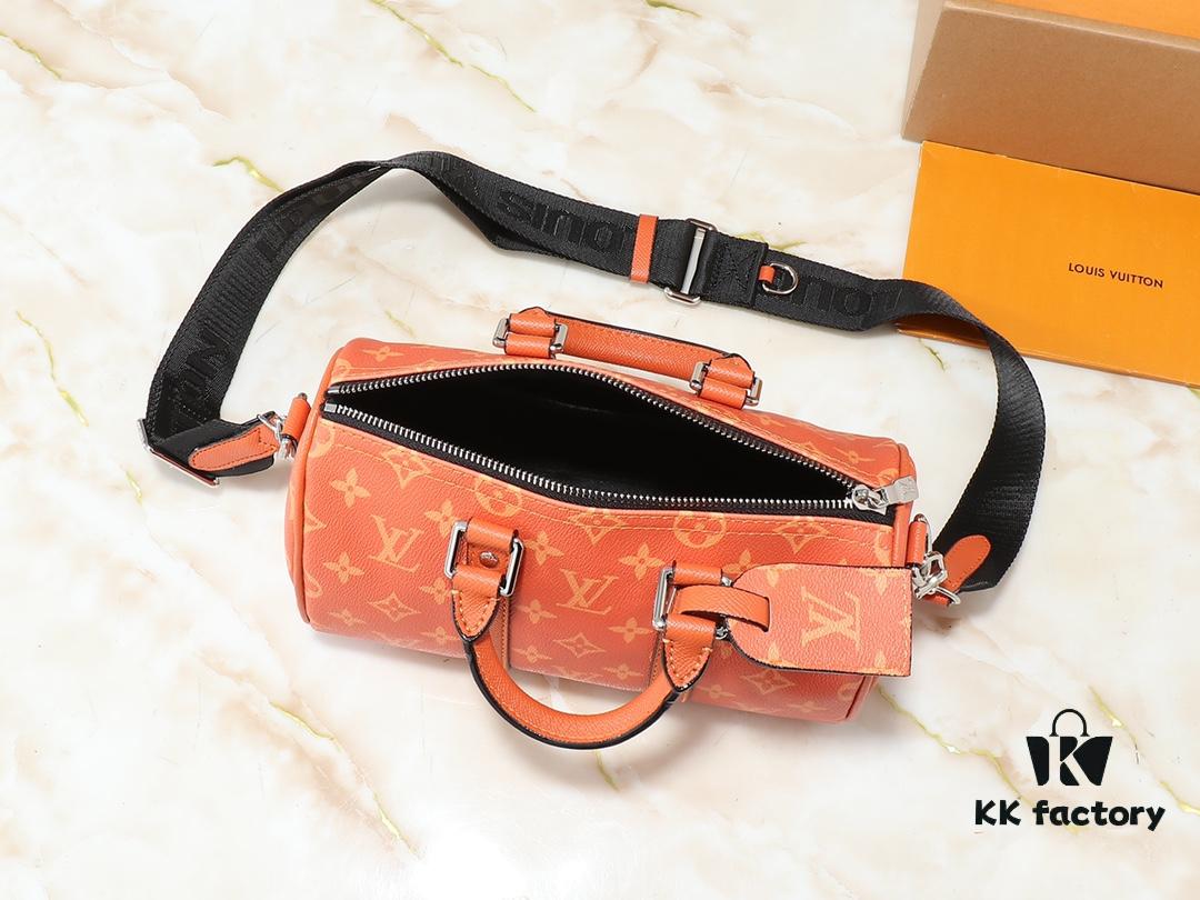 69303b7ef09edb6de4c4d25d Upgraded Original N100105 Checkered Green M20900, M46271 Black Floral, M31044 Orange, M11542 Classic Monogram, M24849 Monogram Multicolored Dahlia - Keepall 25