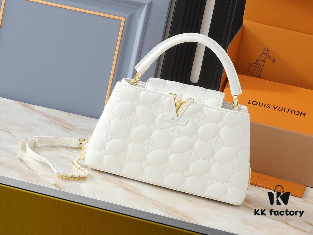 69303b7ff09edb6de4c4d260 Upgraded Original M23999 M23998 Monogram Embroidered Floral Capucines BB Handbag