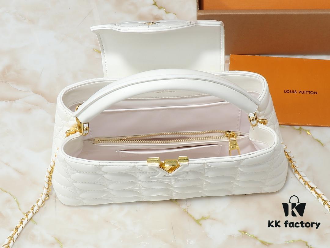 69303b82f09edb6de4c4d266 Upgraded Original M23999 M23998 Monogram Embroidered Floral Capucines BB Handbag