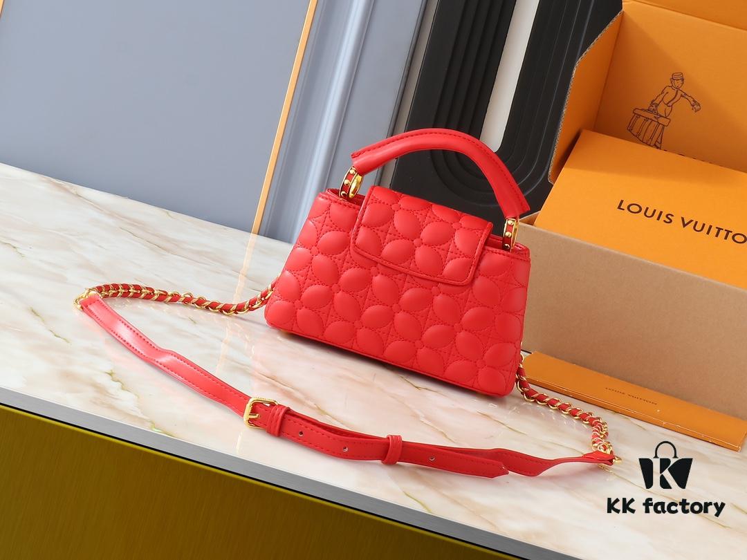 69303b85f09edb6de4c4d268 Upgraded Original M23998 M239990 Monogram Embroidered Floral Capucines Mini Bag