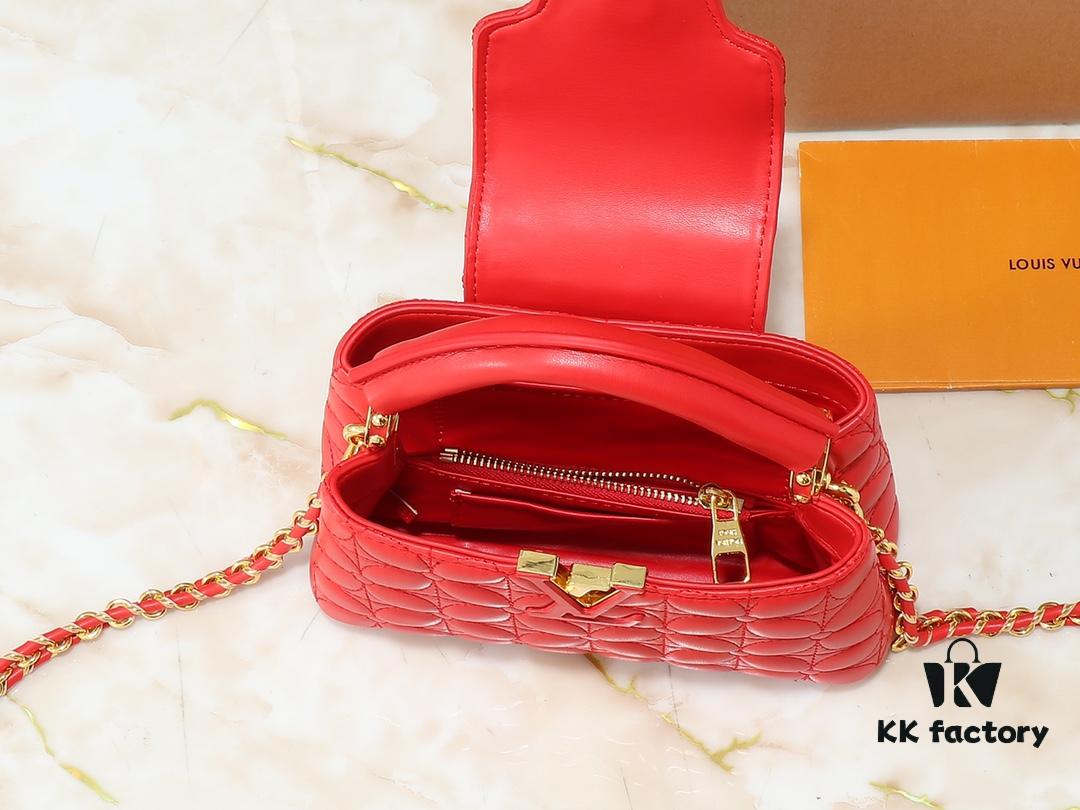 69303b89f09edb6de4c4d26e Upgraded Original M23998 M239990 Monogram Embroidered Floral Capucines Mini Bag