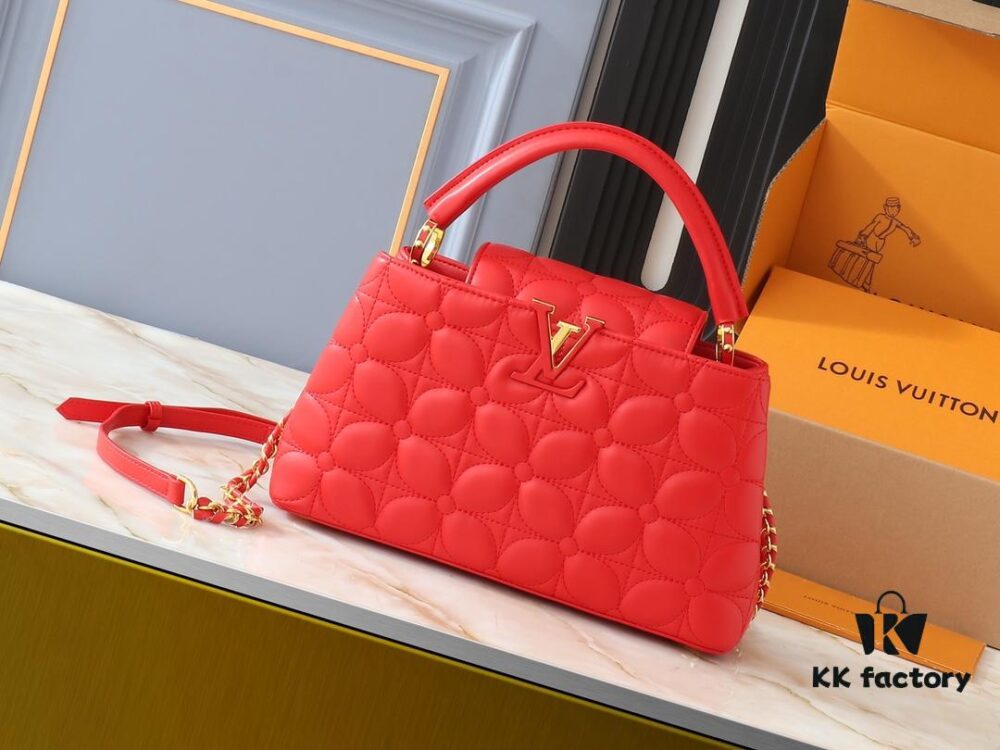 69303b8bf09edb6de4c4d273 Upgraded Original M23999 M23998 Monogram Embroidered Floral Capucines BB Handbag