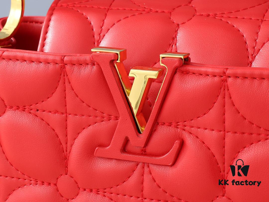 69303b8cf09edb6de4c4d276 Upgraded Original M23999 M23998 Monogram Embroidered Floral Capucines BB Handbag