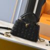 69303b8df09edb6de4c4d278 Upgraded Original M23998 M239990 Capucines Mini Bag with Monogram Embroidered Floral on Elegant Quilting