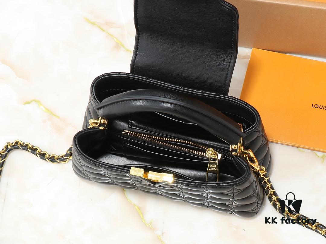 69303b92f09edb6de4c4d27f Upgraded Original M23998 M239990 Capucines Mini Bag with Monogram Embroidered Floral on Elegant Quilting