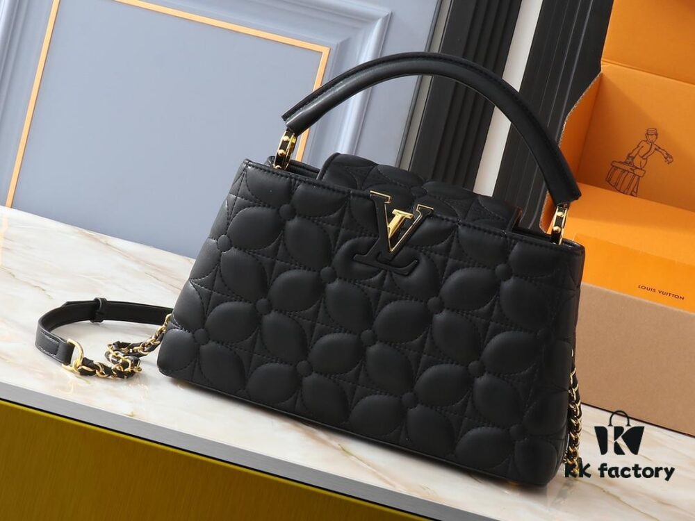 69303b94f09edb6de4c4d281 Upgraded Original M23999 M23998 Monogram Embroidered Floral Capucines BB Handbag