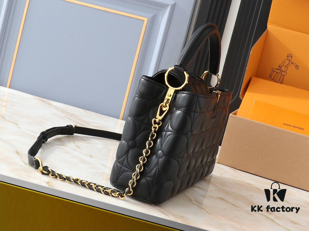 69303b98f09edb6de4c4d285 Upgraded Original M23999 M23998 Monogram Embroidered Floral Capucines BB Handbag