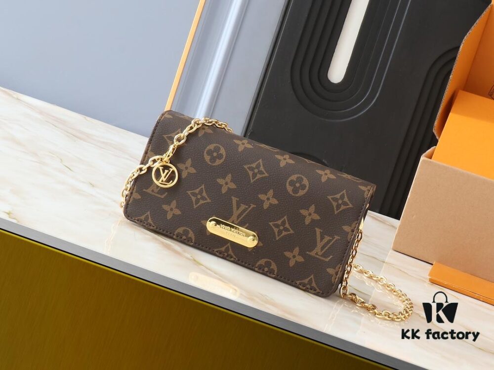 Upgraded Original Version [M82509 Monogram] Lily Wallet on Chain