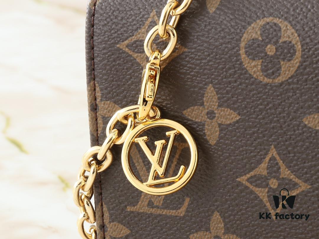 Upgraded Original Version [M82509 Monogram] Lily Wallet on Chain