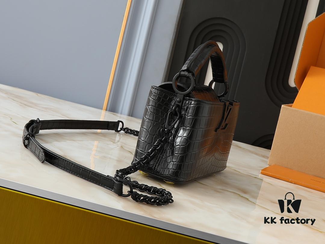 69303bb6f09edb6de4c4d2ad Upgraded Original M23957 M23958 Crocodile-Texture Capucines Mini Bag