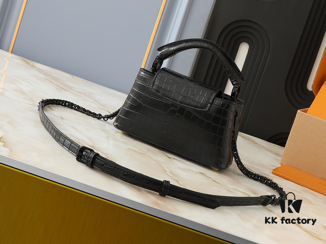 69303bb7f09edb6de4c4d2af Upgraded Original M23957 M23958 Crocodile-Texture Capucines Mini Bag