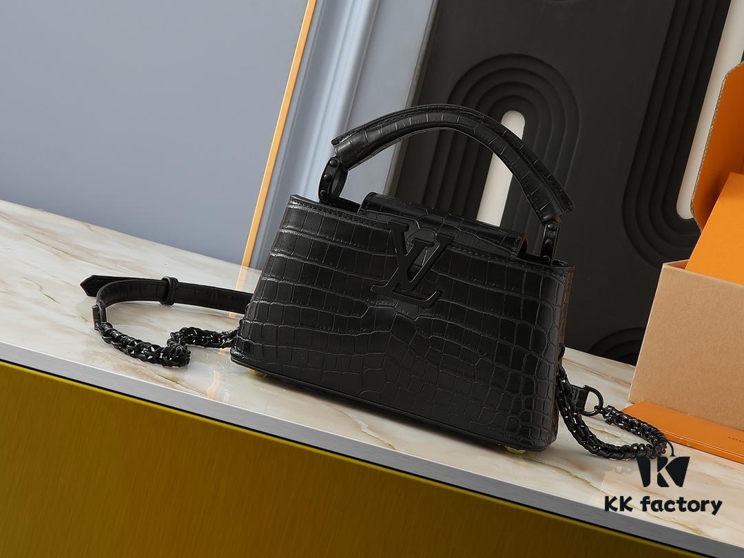 69303bb8f09edb6de4c4d2b0 Upgraded Original M23957 M23958 Crocodile-Texture Capucines Mini Bag