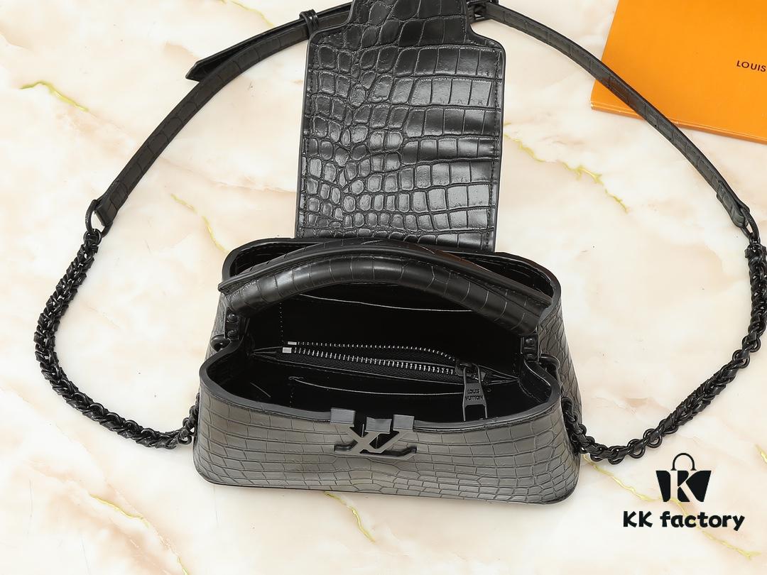 69303bbcf09edb6de4c4d2b6 Upgraded Original M23957 M23958 Crocodile-Texture Capucines Mini Bag